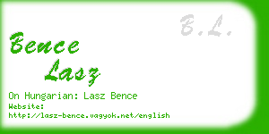 bence lasz business card